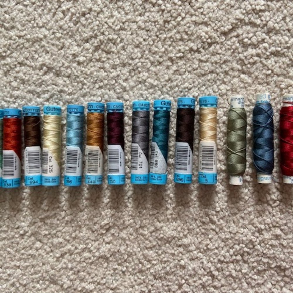 Gutermann 100% silk thread 50 meter for hand & machine sewing, or embroidery NEW